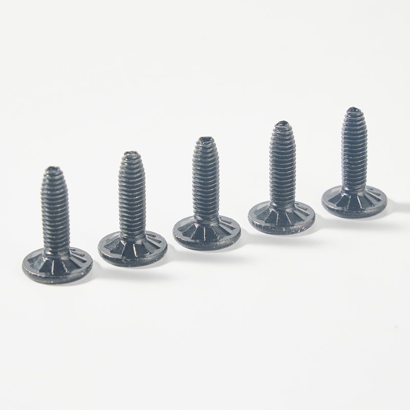 Black zinc plated hex socket thread locking self locking screw