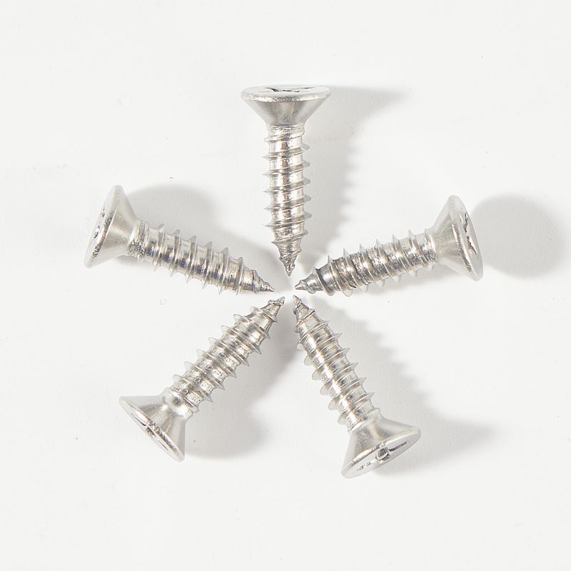 Stainless steel CSK cross recess self tapping screw