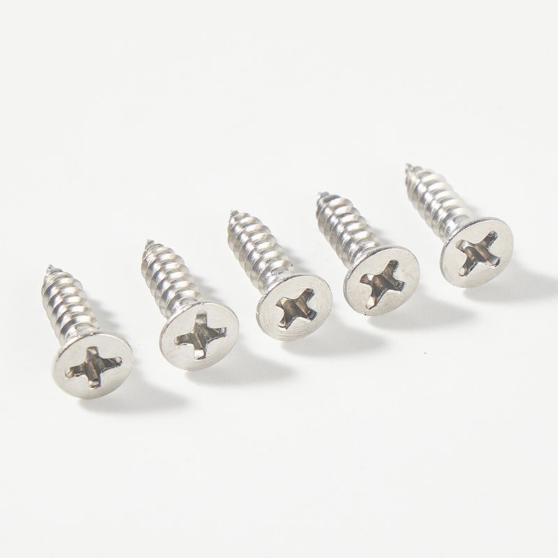 Stainless steel CSK cross recess self tapping screw