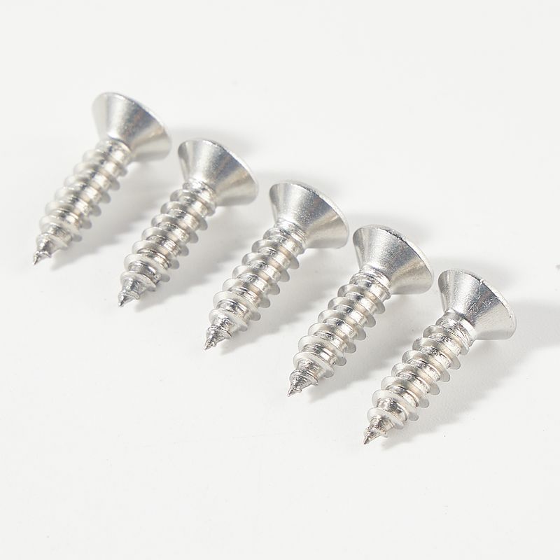 Stainless steel CSK cross recess self tapping screw