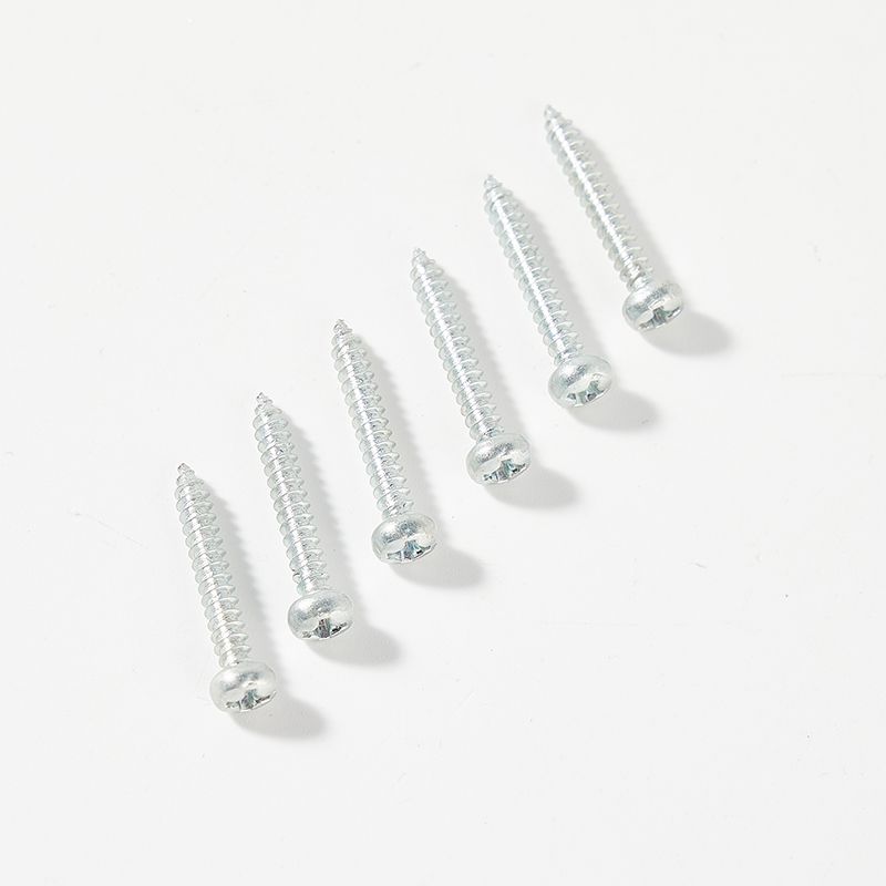 Zinc plated self tapping screw with AB tooths