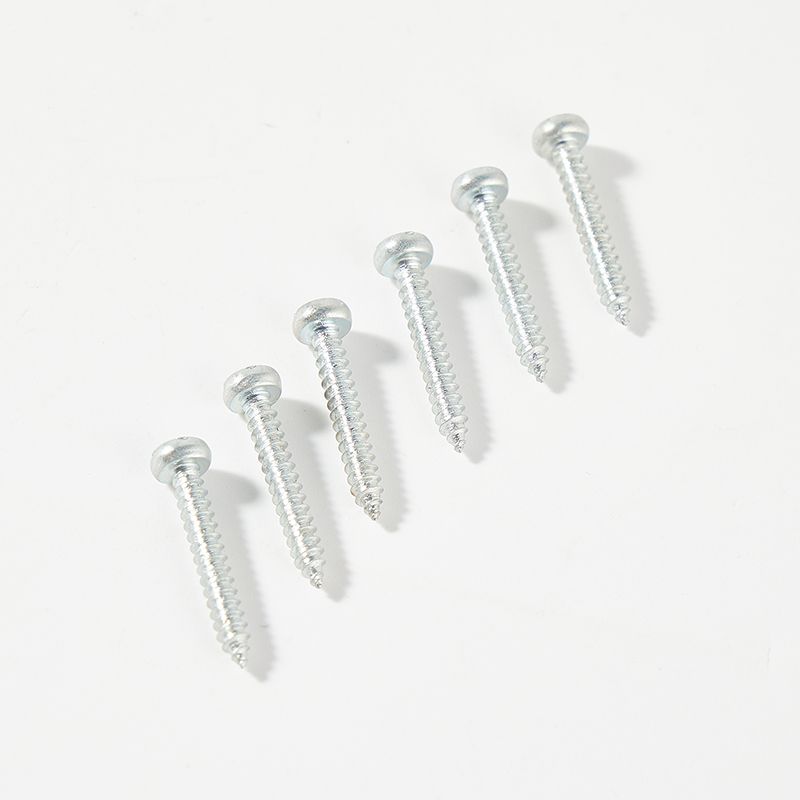 Zinc plated self tapping screw with AB tooths