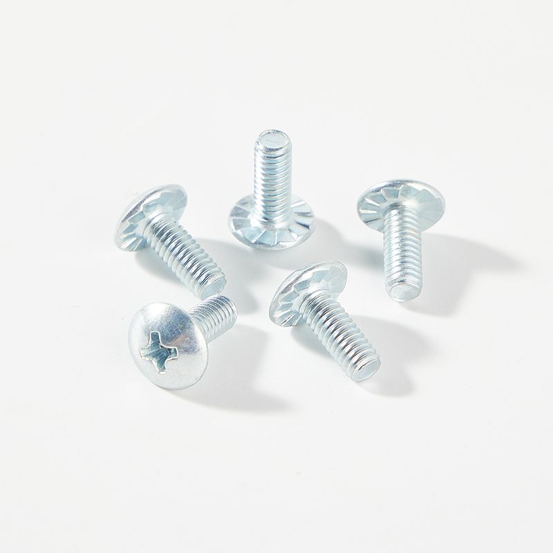 Galvanized machine screw phillips truss head with serration