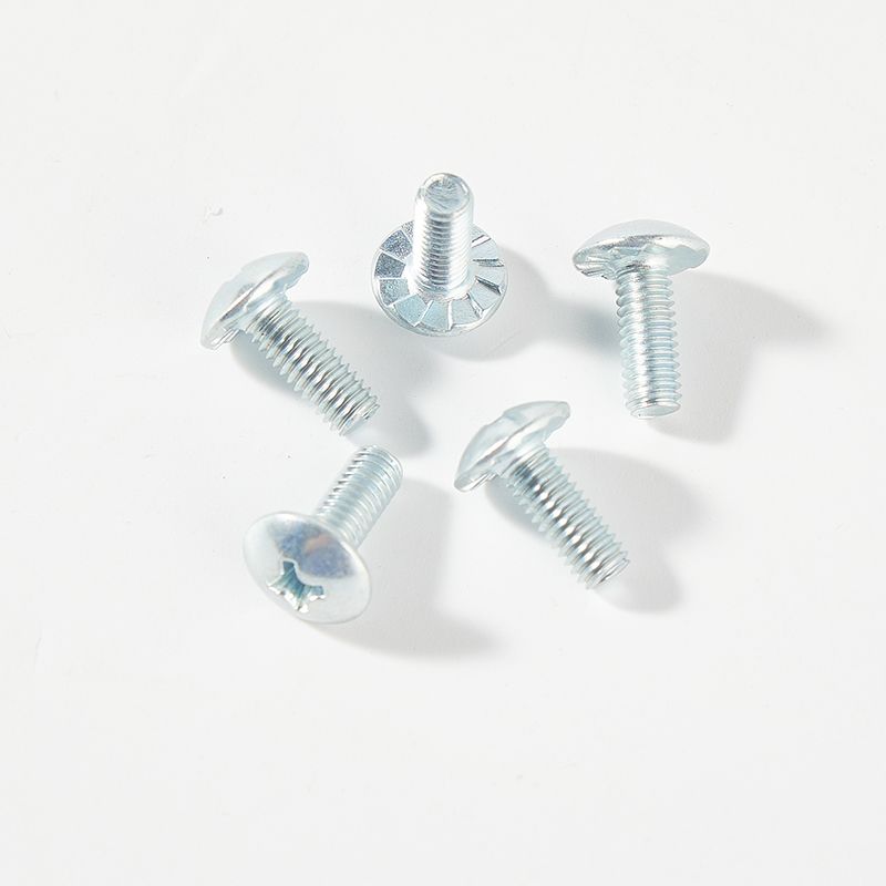 Galvanized machine screw phillips truss head with serration