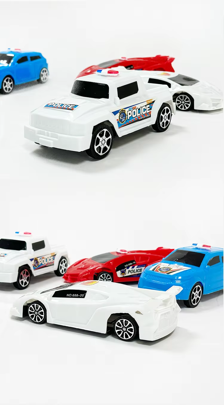 Good quality factory police car cheap small plastic toys friction car police sport car toy for kids plastic police toy