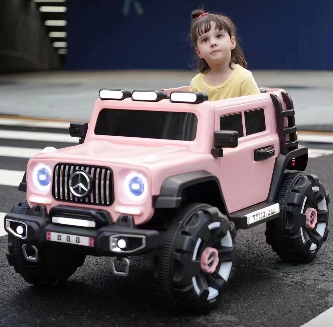 Benz Off road New Remote Control Children's Electric Car Four Wheel Baby Battery Electric Seatable Delivery Wholesale