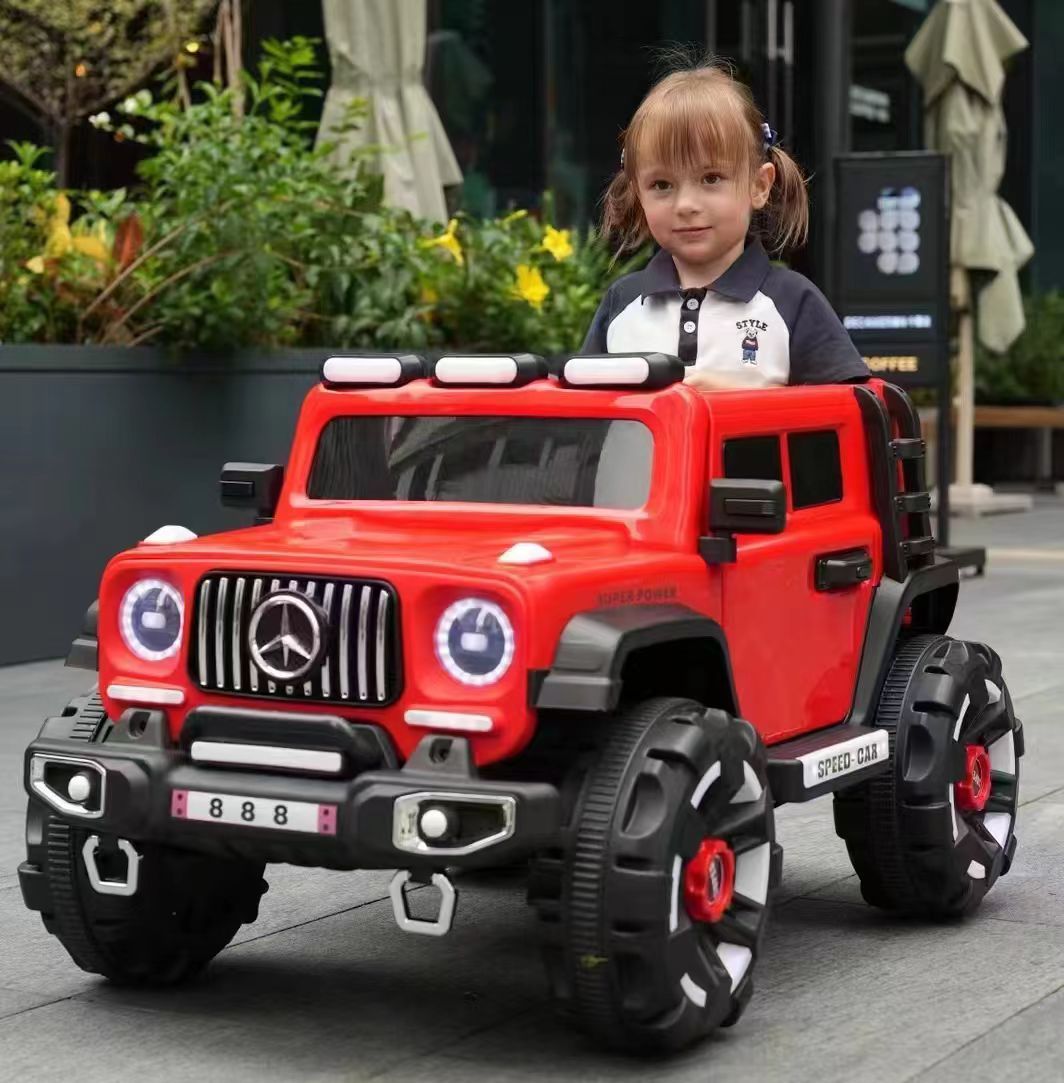 Benz Off road New Remote Control Children's Electric Car Four Wheel Baby Battery Electric Seatable Delivery Wholesale