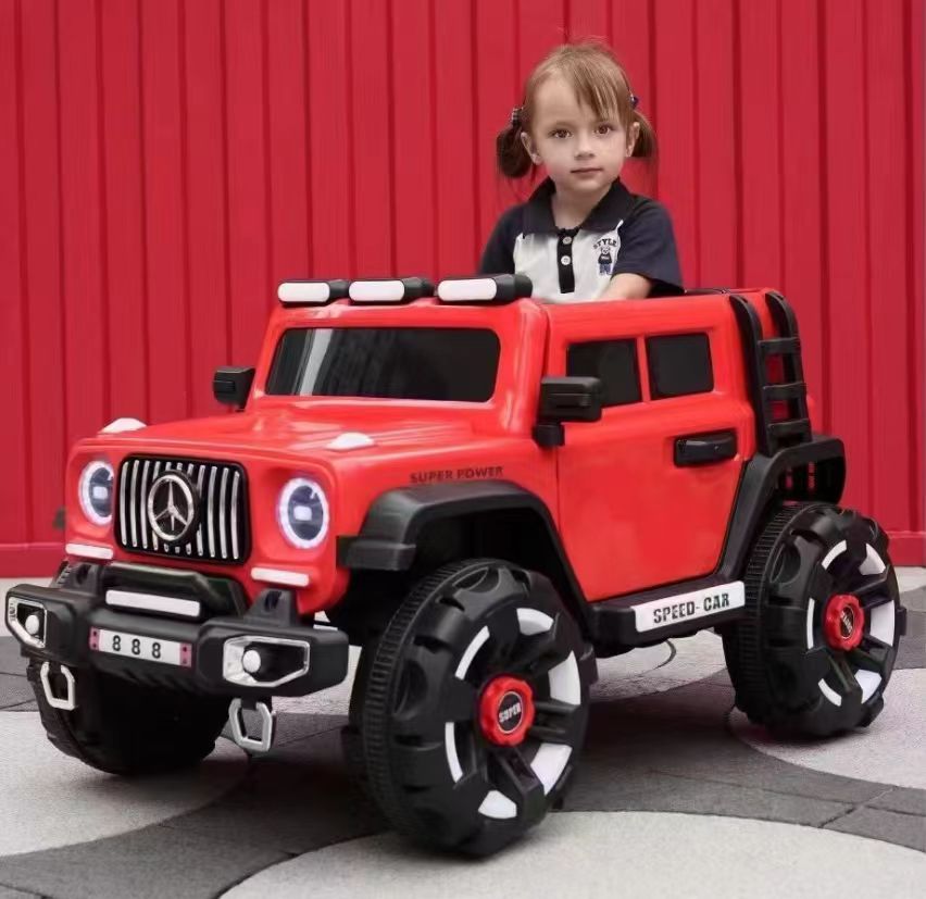 Benz Off road New Remote Control Children's Electric Car Four Wheel Baby Battery Electric Seatable Delivery Wholesale