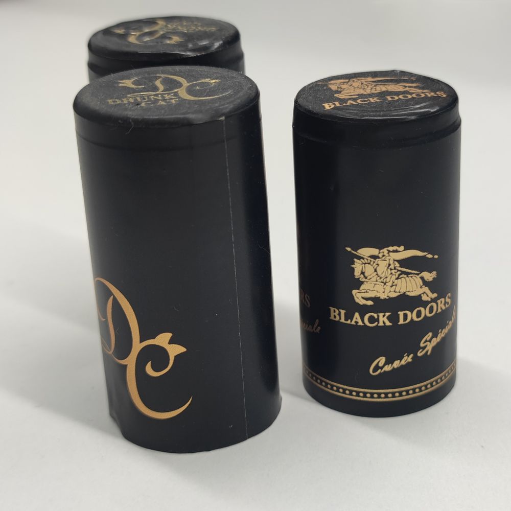 Custom Aluminium Foil Red Wine Capsule Wine Bottle Seals Wrappers Heat Shrink Cap With Logo