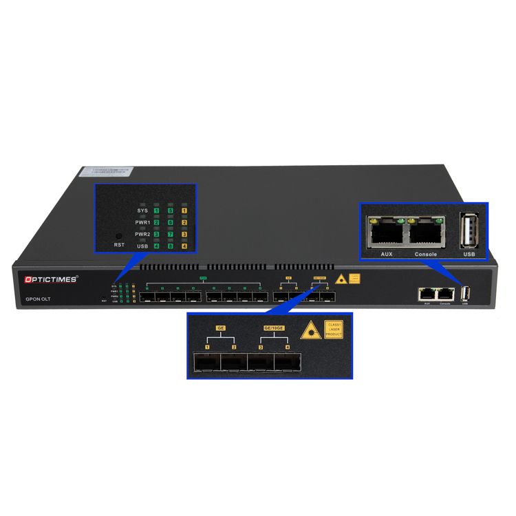 OEM/ODM New Original Equipment 4 Ports OLT GPON/EPON