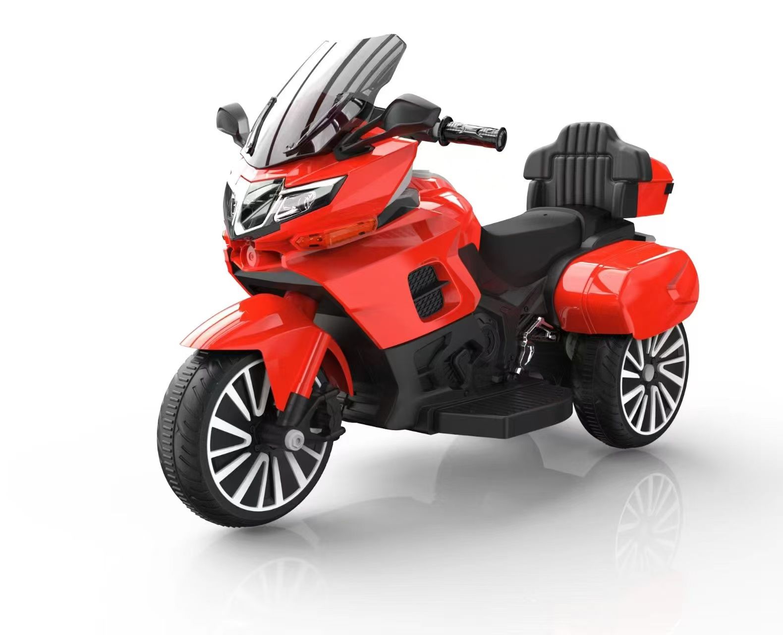 Children's electric motorcycle, male and female tricycles, rechargeable large size, can sit, double person electric bike