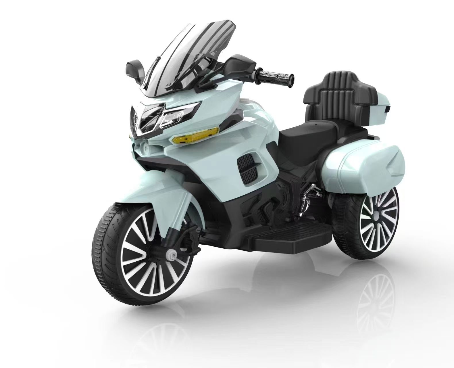 Children's electric motorcycle, male and female tricycles, rechargeable large size, can sit, double person electric bike