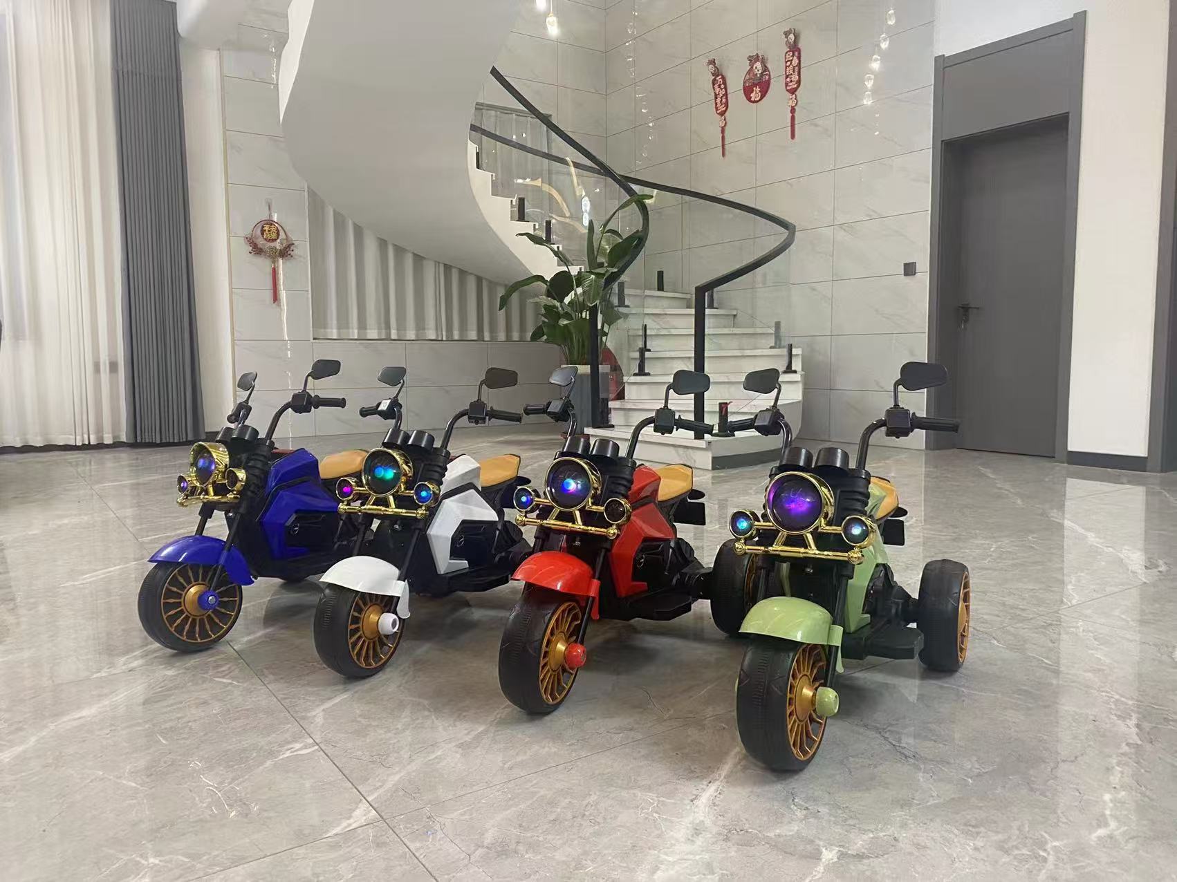 Children's electric motorcycles, charging tricycles, boys, girls, babies, children can sit on people