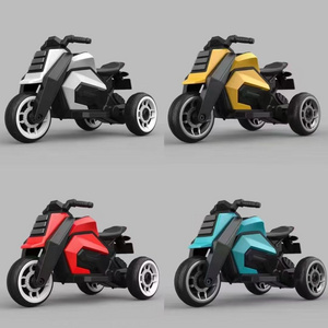 New children's electric three wheeled motorcycle can be used for two people, a little boy and a girl, for charging