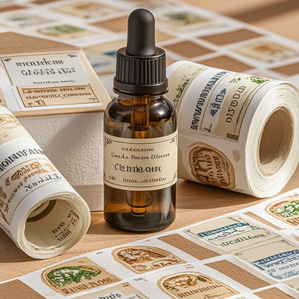 Custom Luxury Waterproof Adhesive Vinyl Label Custom Essential Oil Bottle Roll Label Stickers