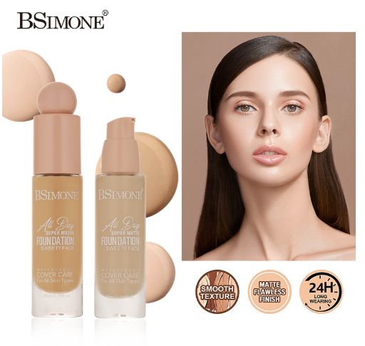 Sweat and Oil Control Concealer Liquid Foundation Waterproof, Long-lasting, lightweight and natural brightening foundation