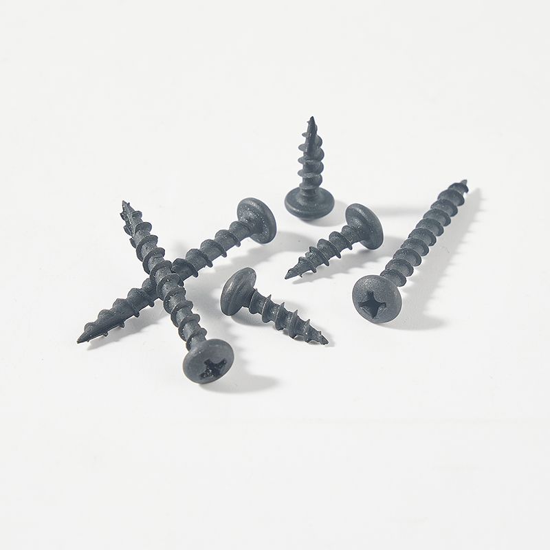 Pan head black self tapping screw T17 tail