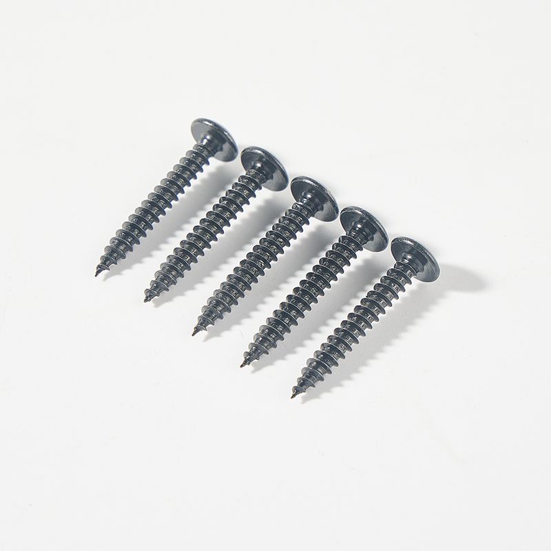 Black zinc plated pan head phillips self tapping screw