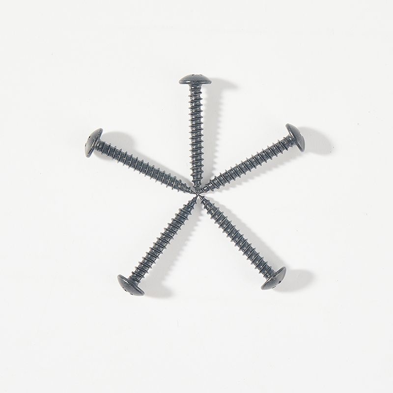 Black zinc plated pan head phillips self tapping screw