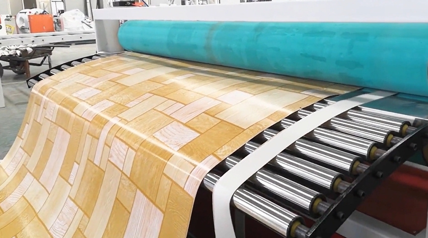 Ultra low price Pvc Double Elastic Floor Sheet Making Machine PVC Elastic floor leather Production Line