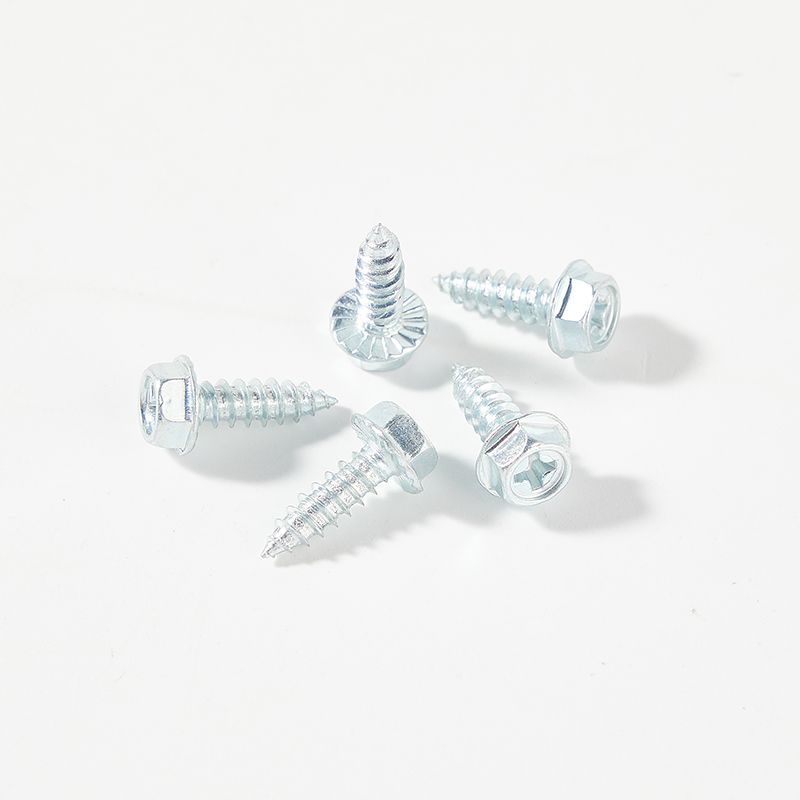 Hexagon flange head cross recessed self tapping screw