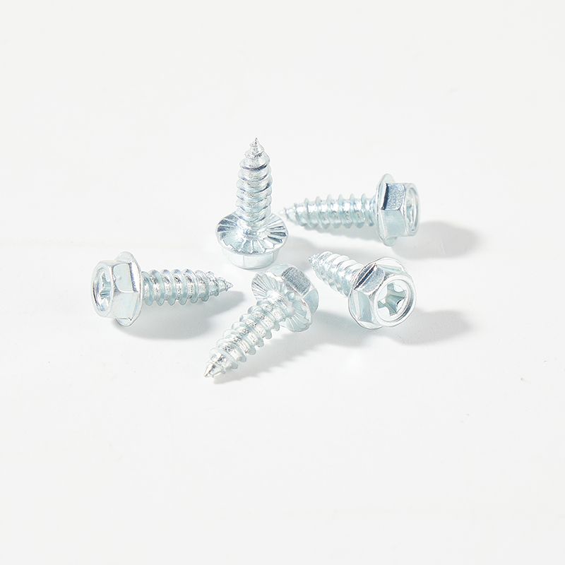 Hexagon flange head cross recessed self tapping screw