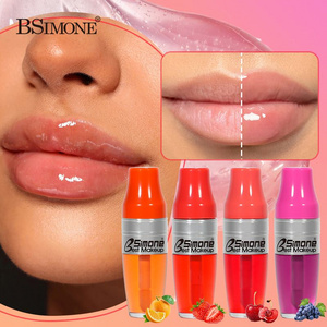 BSIMONE Fruit flavor moisturizing transparent long lasting lip plumping oil Water light translucent toot lips lip glaze OEM ODM