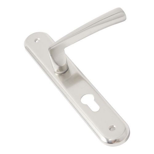 High Quality Satin Nickel Chrome Plate Door Handle Lock Set