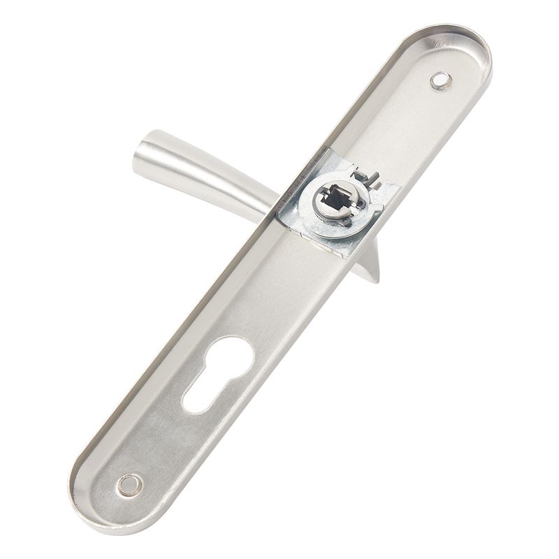 High Quality Satin Nickel Chrome Plate Door Handle Lock Set