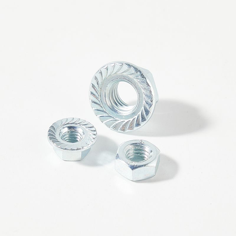 Zinc plated hex nut with washer