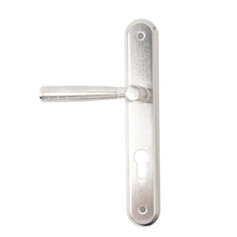 Custom Universal Interior Satin Nickel Latch Door Handle Lock With Keys