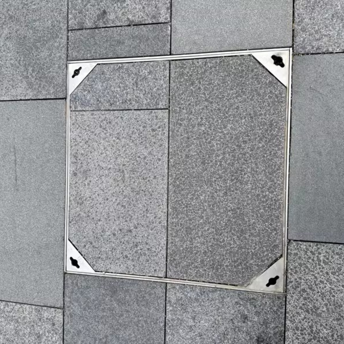 Stainless steel invisible manhole cover Square stainless steel cover plate Drain manhole cover