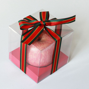 Christmas gift boxes with ribbon for Apples PET Clear Packaging for Food Ceremony Gift