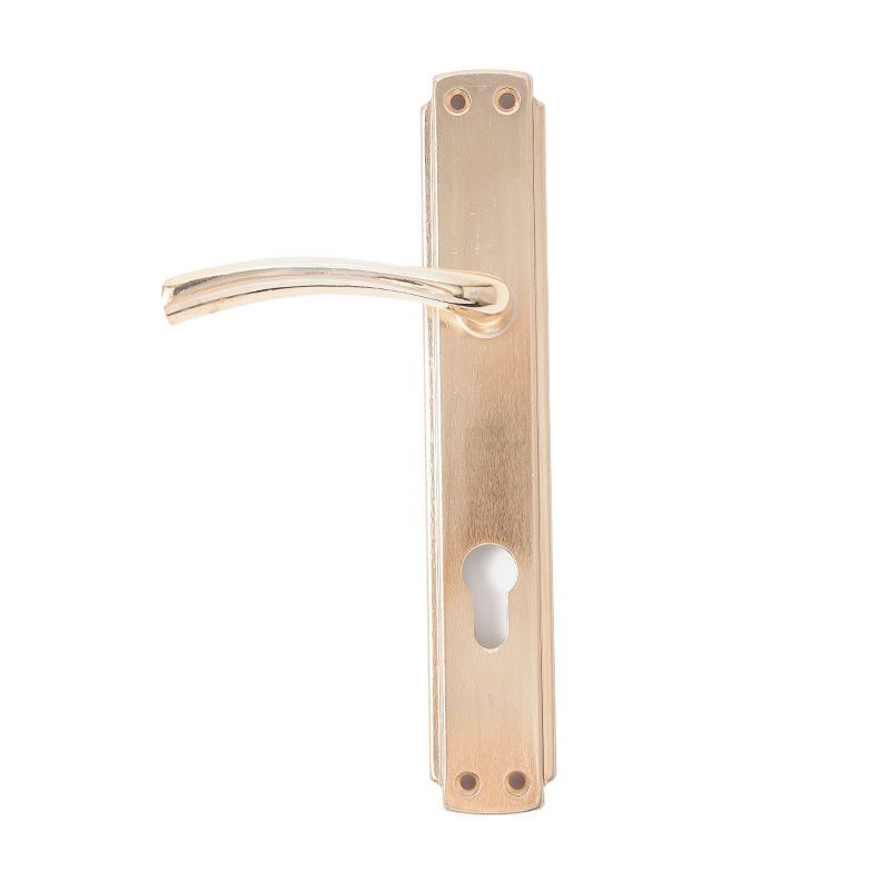 Modern Design Luxury Gold Plating Aluminum Door Handle Lock Set