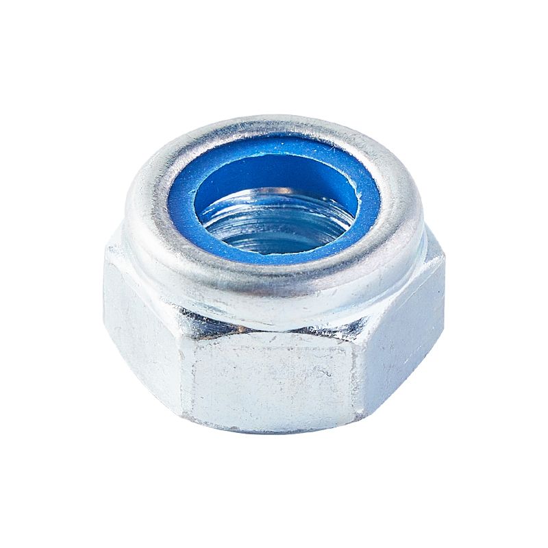 Blue Black 304 Stainless Steel Nylon Anti Loosening Hexagonal Self Locking Nut