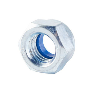 Blue Black 304 Stainless Steel Nylon Anti Loosening Hexagonal Self Locking Nut