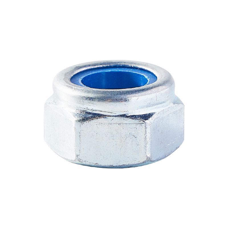 Blue Black 304 Stainless Steel Nylon Anti Loosening Hexagonal Self Locking Nut