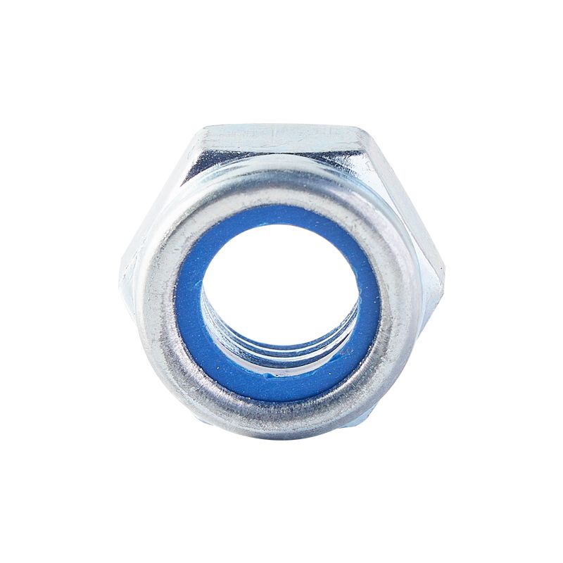 Blue Black 304 Stainless Steel Nylon Anti Loosening Hexagonal Self Locking Nut