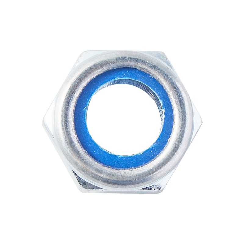 Blue Black 304 Stainless Steel Nylon Anti Loosening Hexagonal Self Locking Nut