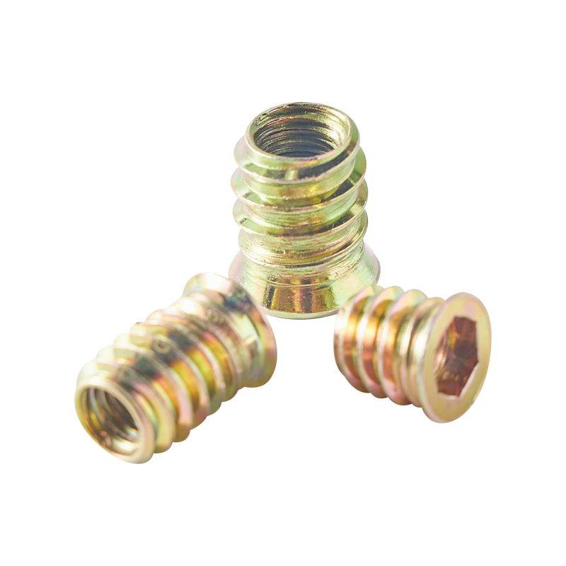 Furniture Fasteners Hex Zinc Iron External Thread Nuts Connector For Furniture