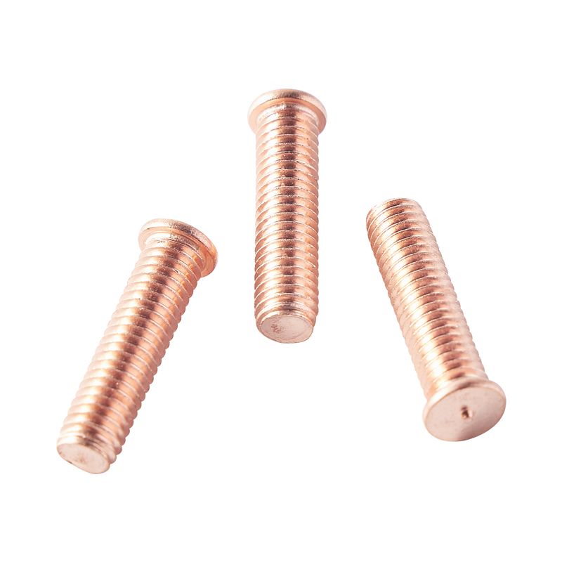 Carbon Steel Solder Point Bolt Welding Stud Brass Copper Plated Weld Stud Screw