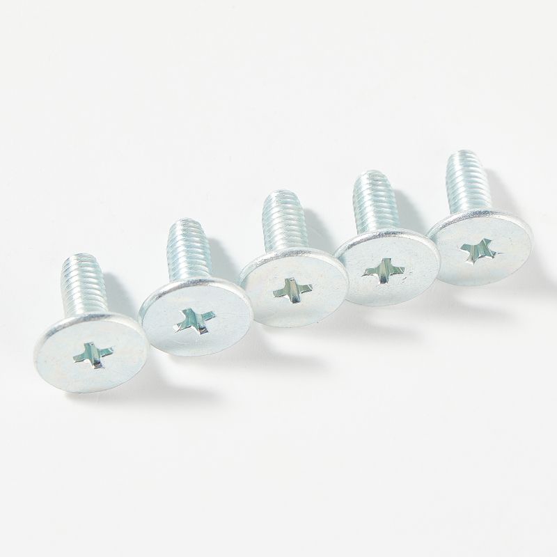 Machine screw with round flat head