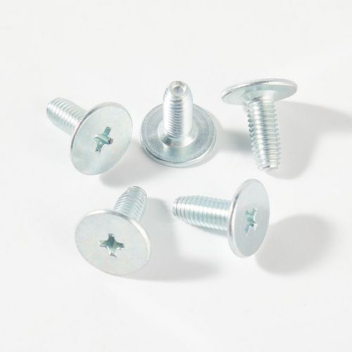 Machine screw with round flat head