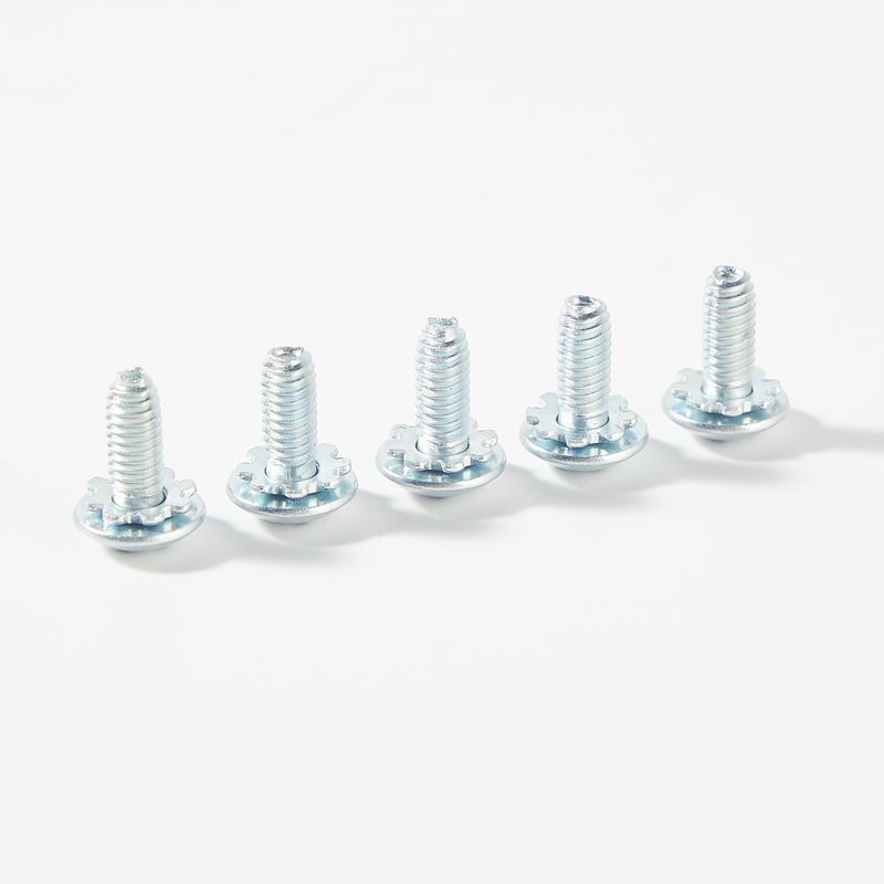 Truss head serrated washer self locking screw