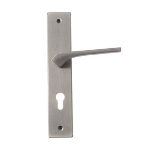 Modern Minimalist Satin Nickel Door Handles Luxury Door Lock For Wooden Door