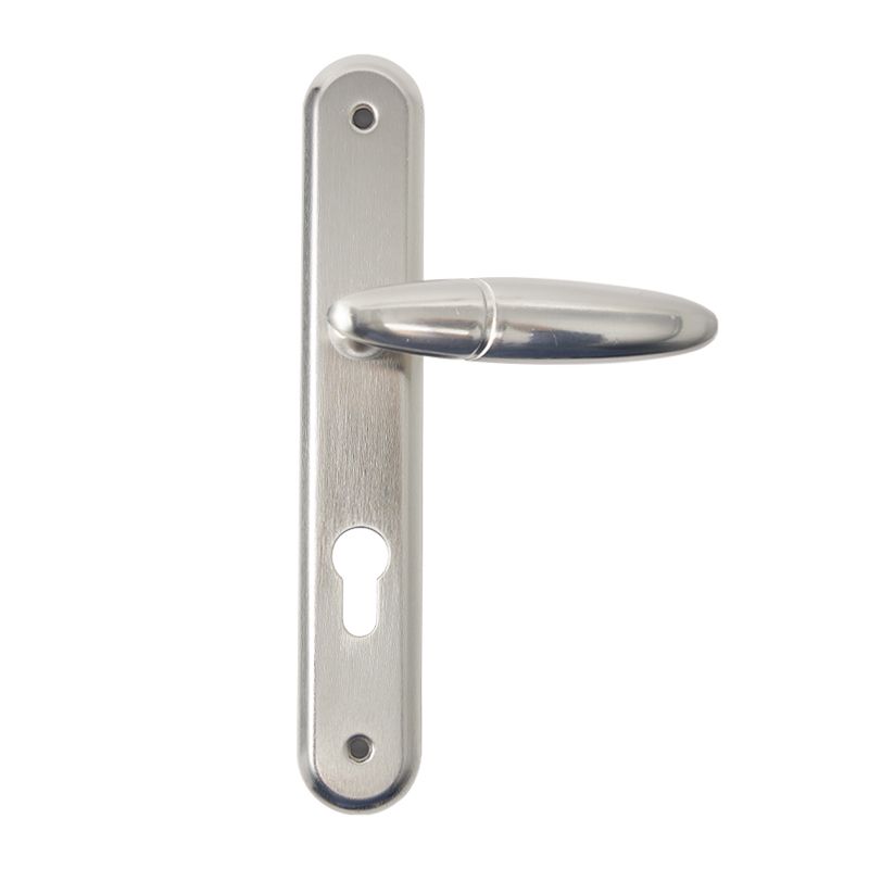 Modern Simple Brushed Rustproof Renovation Set Interior Door Handle On Steel Plate