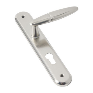 Modern Simple Brushed Rustproof Renovation Set Interior Door Handle On Steel Plate