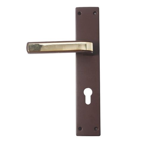 Modern Design Inside Luxury Iron Plate Front Door Handle Set For Wooden Door