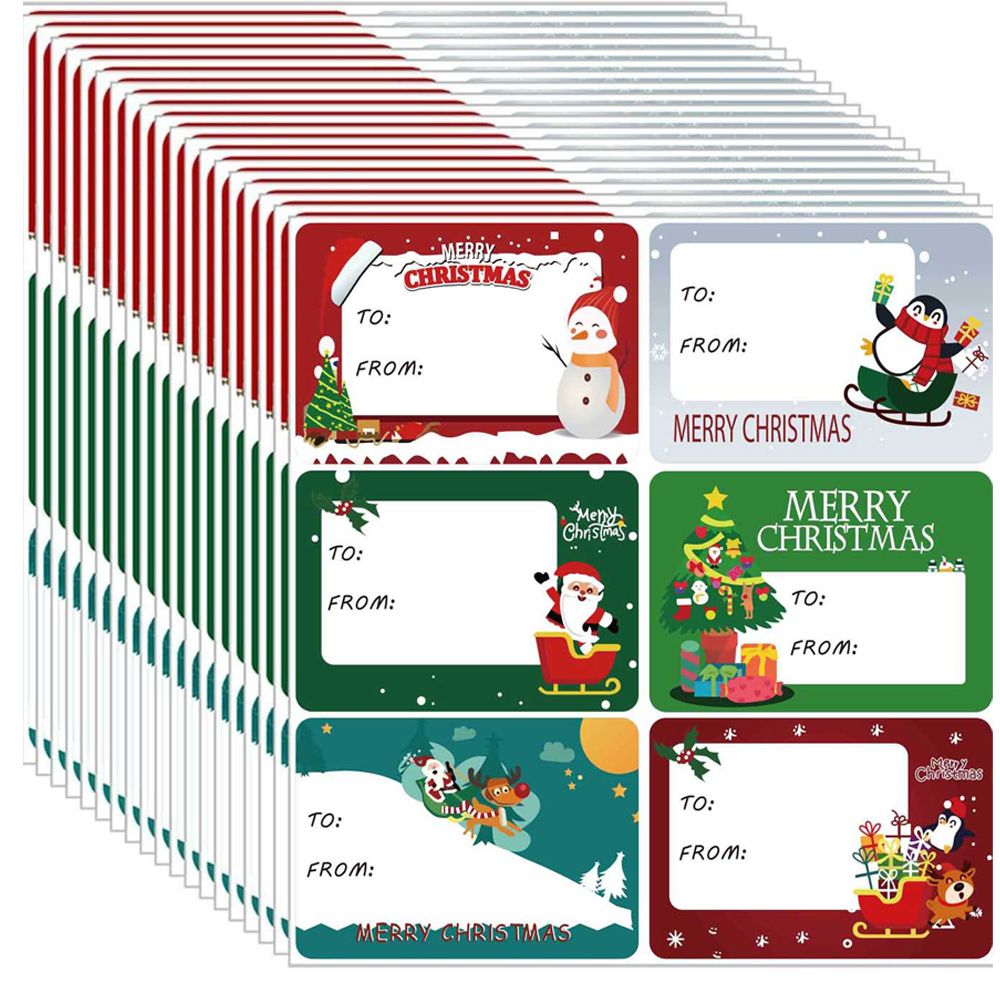 Personalised Printing Viny Christmas Packaging Stickers Roll Gift Decorative Xmas Box Label