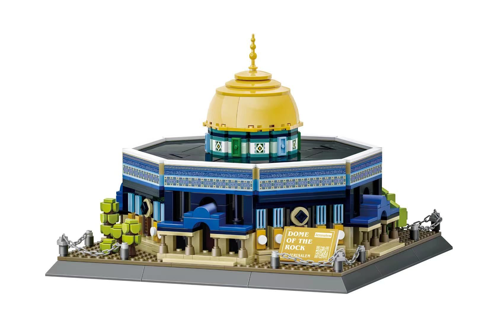 Islamic toys, Muslim dome mosque model, building blocks, toy blocks